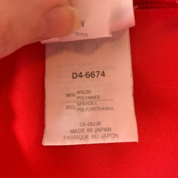 Descente Cycling Jersey Vintage 80’s 1/4 Zip Red Women's M Compression Pockets - Picture 9 of 10